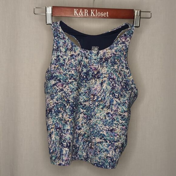 Athleta Girl Cropped Workout Tank Size XL (14) EUC - Picture 1 of 3